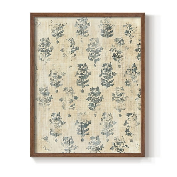 Vintage Blockprint I in Paper Solid Wood 8 x 10 Framed Print