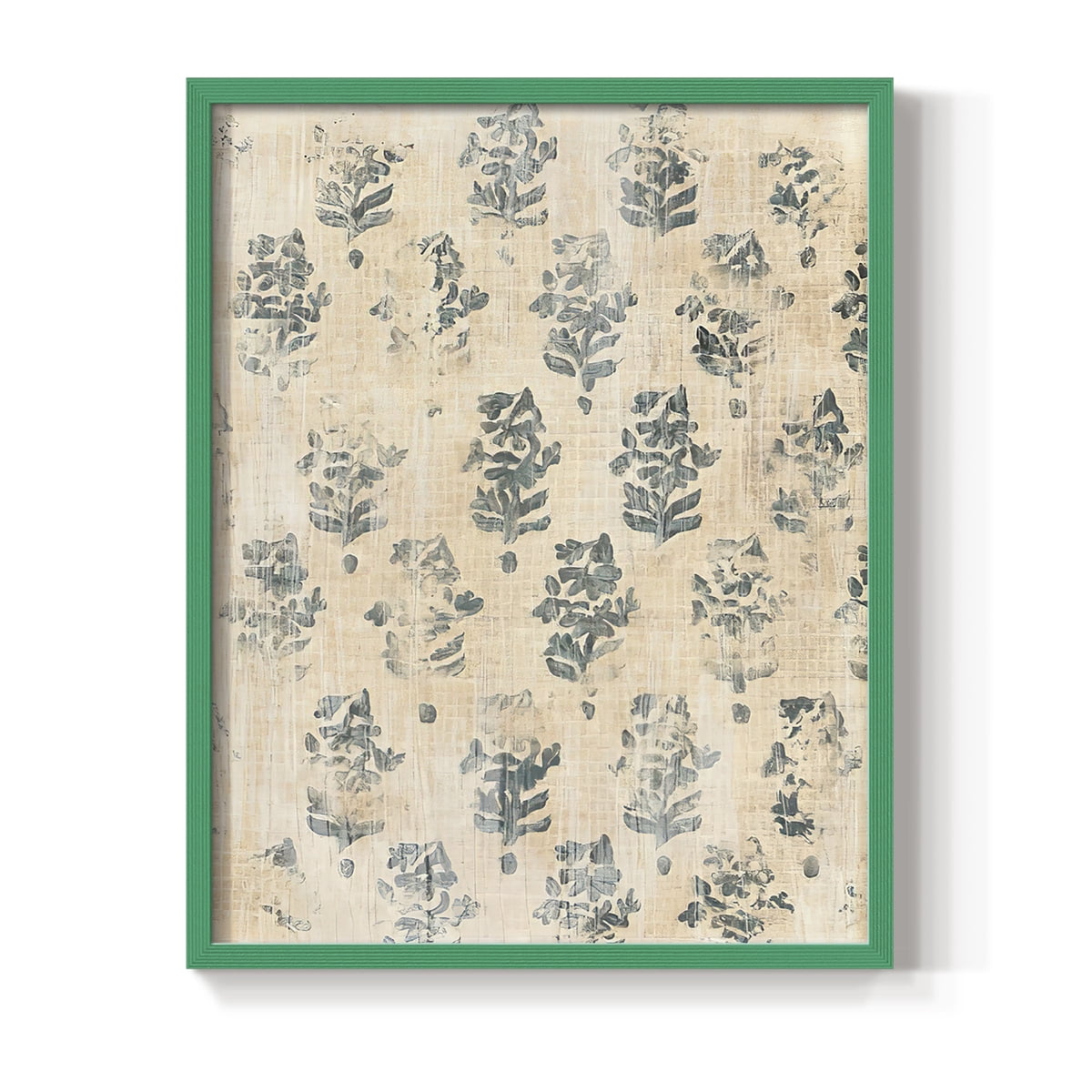 Vintage Blockprint I in Paper Solid Wood 8 x 10 Framed Print