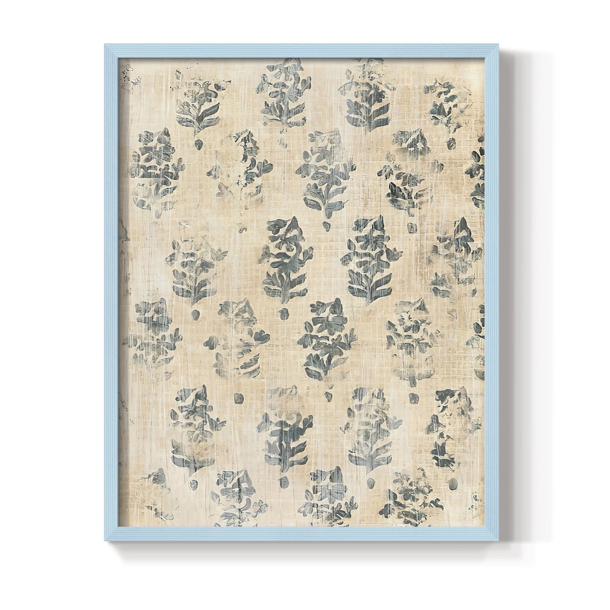 Vintage Blockprint I in Paper Solid Wood 8 x 10 Framed Print