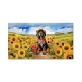 thumbnail image 1 of Vintage Bloodhound Says Hello Mother's Day Summer Sunflower Field Doormat Dog Lover Indoor Outdoor Welcome Mat - 12005, 1 of 5