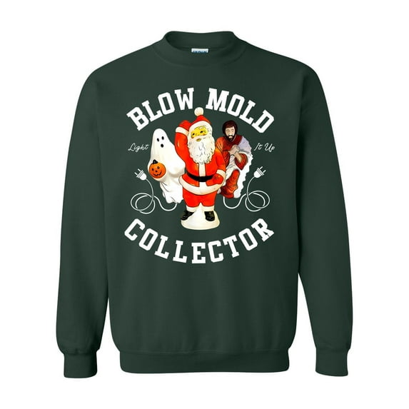 Vintage Blow Mold Collector Hobby Christmas Holiday Fun Sweatshirt