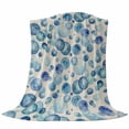 thumbnail image 1 of Vintage Blue Bubbles Fleece Throw Blanket Watercolor Gradient Bubble Summer Ocean Ultra Soft Fuzzy Cozy Flannel Throw Blanket for Couch Sofa Bed Car Travel, Ideal Gifts 50x80 Inches, 1 of 9