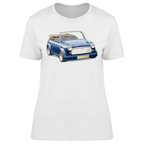 Vintage Blue Car Design T-Shirt Women -Image by Shutterstock, Female XX-Large