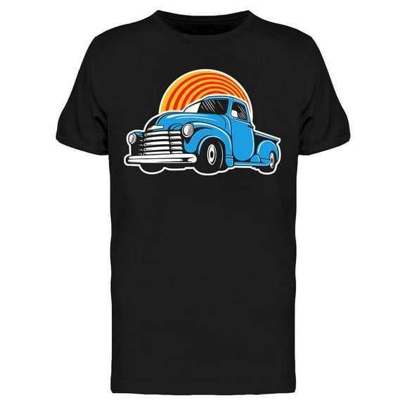 Vintage Blue Car T-Shirt Men -Image by Shutterstock, Male 3X-Large
