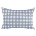 thumbnail image 1 of Vintage Blue Check Throw Pillow Cover 20 x 30 Inch Decorative Pillow Cover Buffalo Plaid Farmhouse Country Stripe Lumbar Pillowcase Seasonal Rectangle Cushion Case for Couch Sofa Bed Living Room, 1 of 9