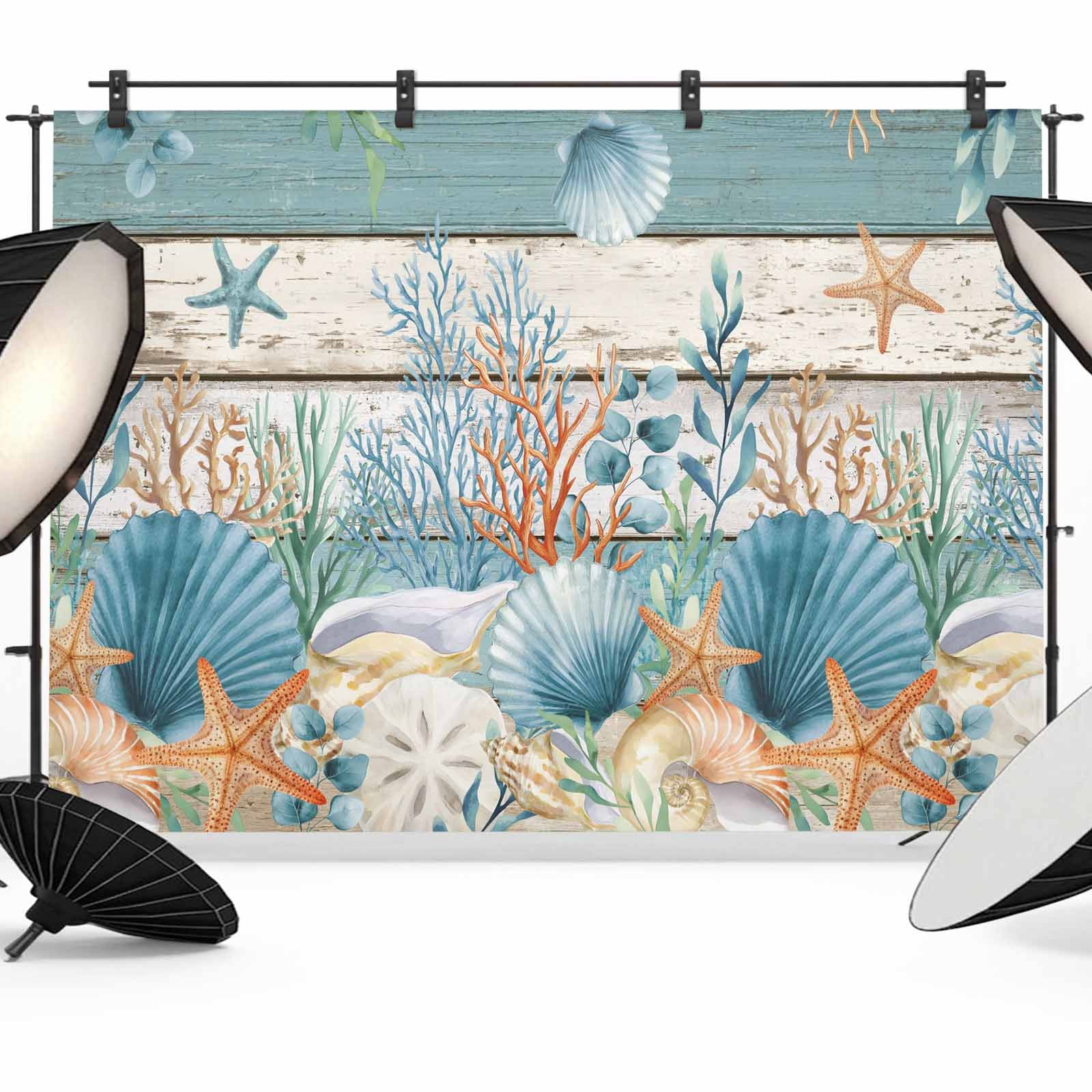 Vintage Blue Coastal Backdrop for Photoshoot,Photography Photo Studio ...