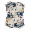 thumbnail image 1 of Vintage Blue Floral Kitchen Towels Set of 3, Water Absorbent Dish Towel, Butterflies Watercolor Flower Linen Decorative Hand Towels - Quick Drying Cloth for Cooking Baking, 18x28 Inch, 1 of 8