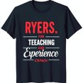thumbnail image 1 of Vintage Blue Graphic Tee: 'RYERS ' with White Text for Teaching Experience, 1 of 5