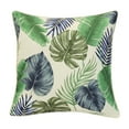 thumbnail image 1 of Vintage Blue Outdoor Decorative Printed Pillow 18 x 18 in Blue Green, 1 of 5