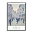 thumbnail image 1 of Stupell Industries Vintage Blue Paris Streets Black Framed Giclee Art, design by Petal Prints Design, 1 of 8