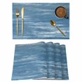 thumbnail image 1 of Vintage Blue Placemats Set of 4, Modern Abstract Art Ombre Placemats for Dining Table, Place Mats for Kitchen Tabletop, Waterproof Wipeable Dining Table Mats Set, 1 of 9