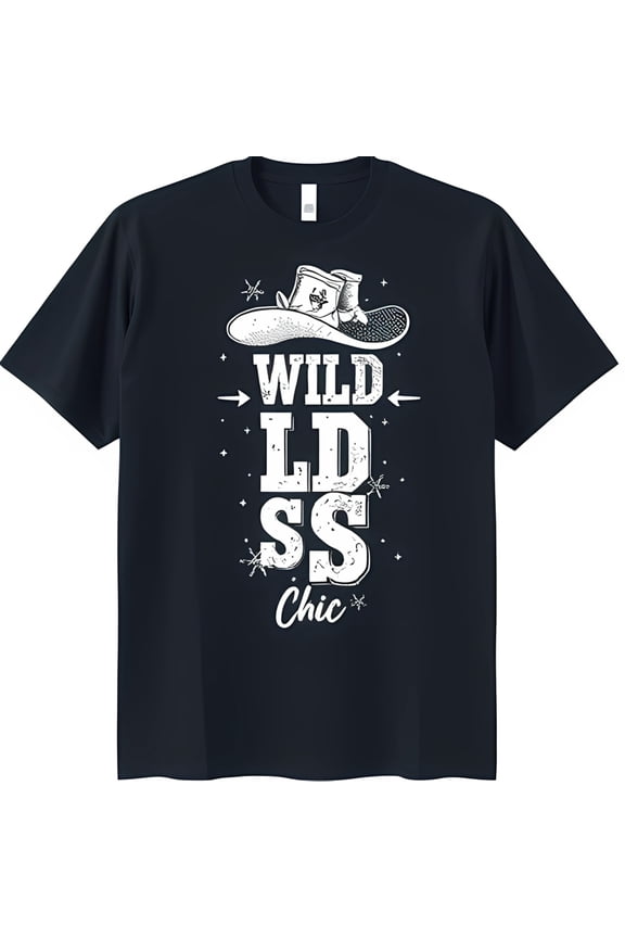 Vintage Blue T-Shirt with & WILD LDSS Graphic Design