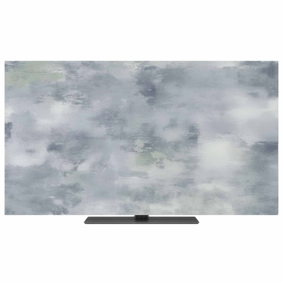Vintage Blue TV Dust Cover,Stretchable TV Screen Desktop Computer Protector Cover,Modern Abstract Art Oil Painting Television Dustproof Slipcover Indoor Outdoor for 19–24 Inch Flat or Curved TVs