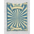 thumbnail image 1 of Vintage Blue Tapestry, Carnival Show Themed Rustic Retro Circus Tent Figure with Starry Frame, Wall Hanging for Bedroom Living Room Dorm Decor, 40W X 60L Inches, Blue and Beige, by Ambesonne, 1 of 2