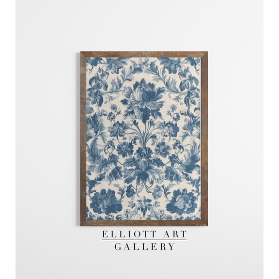 Vintage Blue Tapestry Vintage Poster Pattern Farmhouse Cottagecore Decor Poster able Art Bedroom Wall Print Poster E85, Unframed Poster Size 16x24 F03.1.18l422