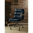 thumbnail image 1 of Vintage Blue Top Grain Leather Office Chair, 1 of 5