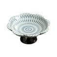thumbnail image 1 of Vintage Blue and White Porcelain Tea Pastry Tray - Footed Fruit Platter, Asian Style Small Plates, Snack Dessert Nut Bowls, Ceramic Serving Tray, Japanese and Flower Design, 1 of 6