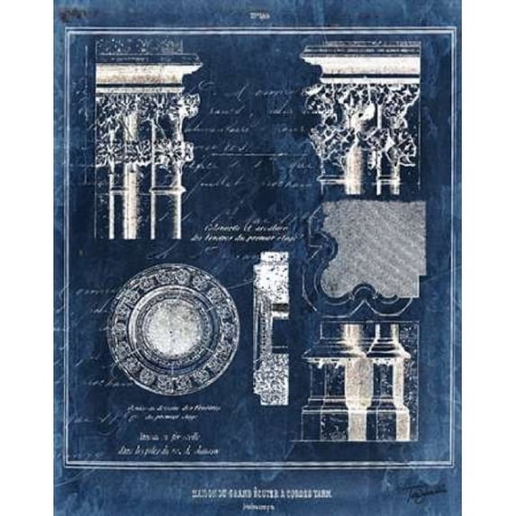 Vintage Blueprints II Poster Print by Tre Sorelle Studios (22 x 28)