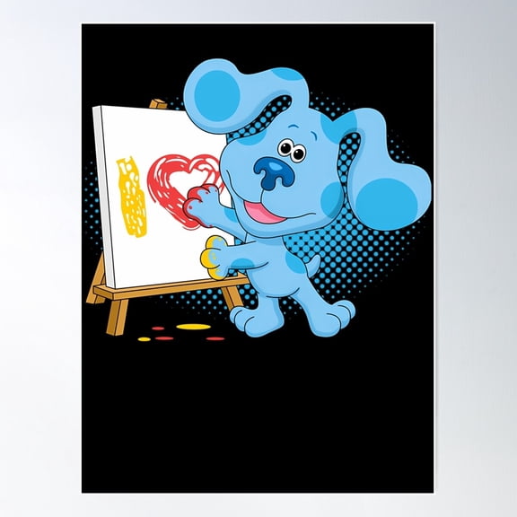 Vintage Blues Clues Gift Movie Fans Poster Wall Art, Modern Wall Decor For Living Room Bedroom, 8x12 UNFRAMED