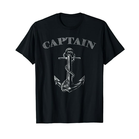 Vintage Boat Captain Anchor TShirt Boater Boating Pontoon T-Shirt