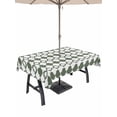 thumbnail image 1 of Vintage Bohemia Outdoor Tablecloth - 60x102 Inch Rectangle Dining Table Cover, Minimalist Abstract Geometric Art Green Waterproof Outdoor Table Cloth with Umbrella Hole & Zipper for Picnic/Patio, 1 of 7