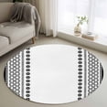 thumbnail image 1 of Vintage Bohemia Round Living Room Rugs 3.3 ft, Black Geometric Abstract Striped Country Washable Area Rug with Non-Slip Sturdy Edge Binding Round Front Door Mat Floor Carpet for Entryway, 1 of 9