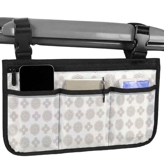 Vintage Bohemia Wheelchair Bag with Cup Holder Bag with Reflective ...