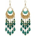 thumbnail image 1 of Vintage Bohemian Beaded Red Tassel Earring Layered Drop Dangle Earrings Green Ethnic Chandelier Boho Beads Earrings Jewelry for Women, 1 of 9