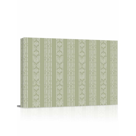 Vintage Bohemian Canvas Print Wall Art Farmhouse Tribe Art Green White Pictures Painting Morden Artwork for Living Room Bedroom, Ready to Hang - 12"x16"