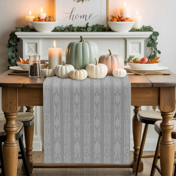 Vintage Bohemian Cotton Linen Table Runner, Washable Table Runners for Kitchen, Dining Room, Holiday, Home Party Table Decor, 13x36 Inches