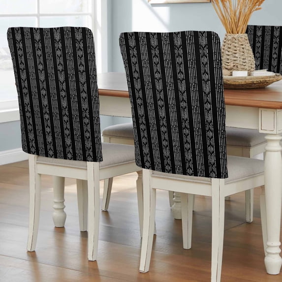 Vintage Bohemian Dining Chair Back Cover Only, Farmhouse Tribe Art Set of 6 Chair Back Covers, Removable Washable for Dining Room, Banquet & Holiday Decoration