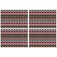 thumbnail image 1 of Vintage Bohemian Rustic Flax Placemats Set of 4, 12x18 Inch Boho Chic Tribal Nordic Style Artistic Ethnic Patterns, Washable Earthy Style Table Mats for Dining Room, 1 of 6