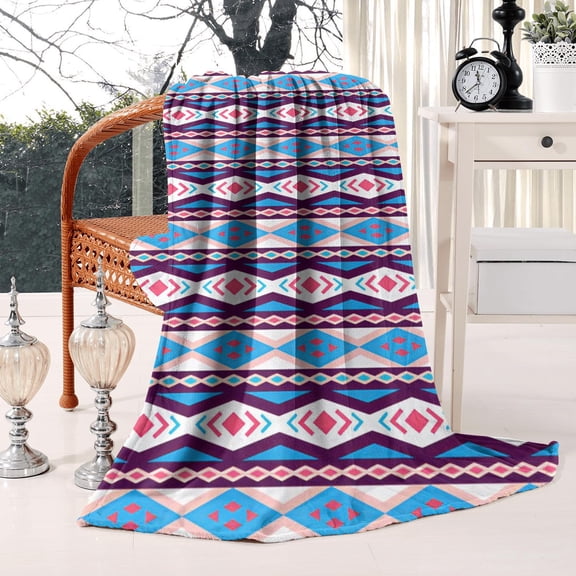 Vintage Bohemian Sherpa Throw Blanket - Oriental Vintage,50x60 Blanet for Couch Cover Kids and Women