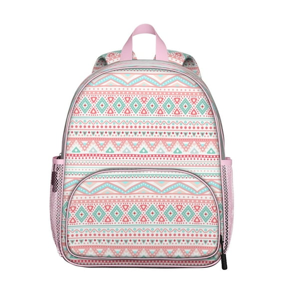 Vintage Bohemian Student Backpack – Ethnic Tribal Folk Style Floral Retro Design, Rustic Artistic School Bag with Earthy Aesthetic