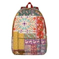 thumbnail image 1 of Vintage Boho Backpack for Travel and School, Durable and Spacious Bag with Artistic Earthy Prints, 1 of 5