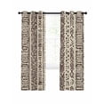 thumbnail image 1 of Vintage Boho Blackout Curtains, Light Blocking Print Window Curtains, Abstract Retro Geometric Striped Beige Thermal Insulated Window Drapes for Living Room Kitchen Cafe 2 Panels, 104"W x 72"L, 1 of 9