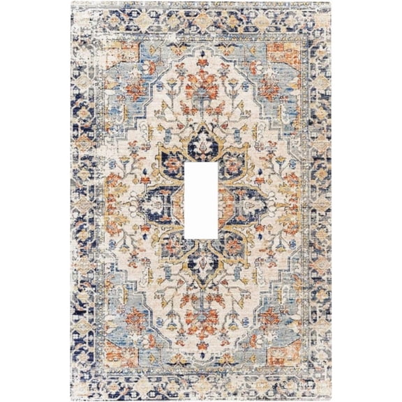 Vintage Boho Bohemian Shabby Style Light Switch Cover, 1 Gang Toggle Wall Plate for Bedroom Kitchen