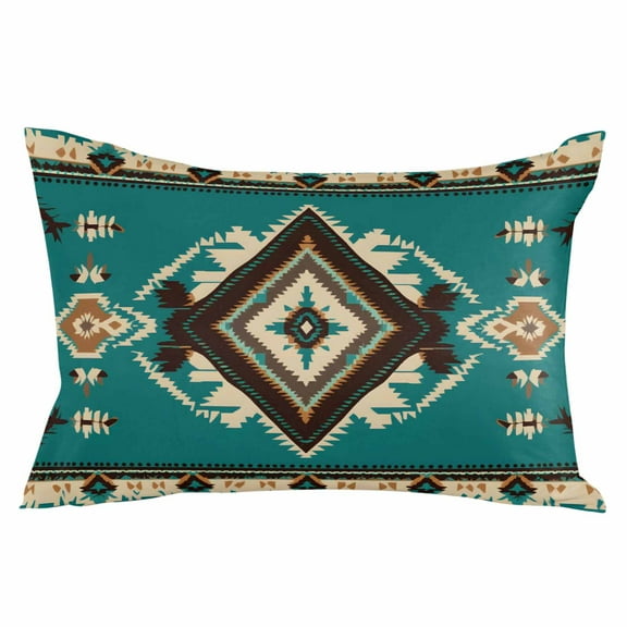 Vintage Boho Ethnic Geometric Queen Size Pillow Cover, Pillowcase Protectors with Zipper, Breathable Decorative Throw Pillow Case Cover, Pillow Shams for Couch Sofa 20x30Inch