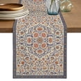 thumbnail image 1 of Vintage Boho Floral Table Runner 70 Inches Long,Country Farmhouse Flowers Ethnic Cotton Linen Table Runners Dresser Scarves,Fabric Tabletop Scarf Furniture Cover for Home Dinner Party 13"x70", 1 of 9