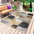thumbnail image 1 of Vintage Boho Outdoor Rug 4x6 Ft, Non Slip Washable Area Rug, Abstract Retro Oil Painting Geometric Patio Rugs Carpet Runner, Large Floor Mat for Indoor/Outdoor Deck Porch Camping, 1 of 8