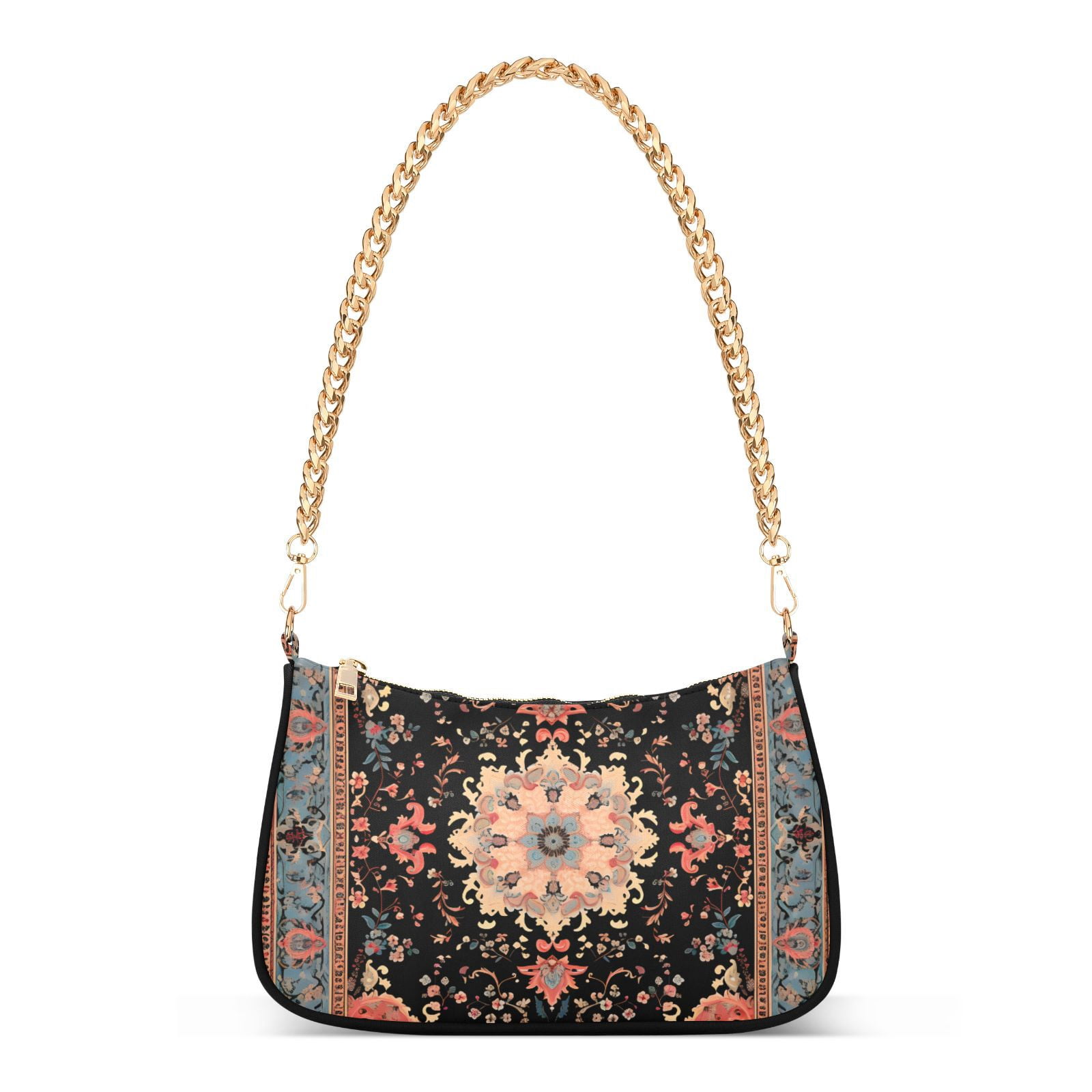 Vintage Boho PatternWomen Small Shoulder Bag Crossbody Tote Hobo Bags Purse Clutch Handbags with Chain Strap for Women