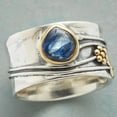 thumbnail image 1 of Vintage Boho Ring for Women Carved Flower Leaves Water Drop Crystal Inlaid Wide Face Finger Joint Ring Jewelry Bohemian Gift, 1 of 3