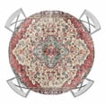 thumbnail image 1 of Vintage Boho Round Tablecloth for 45-54 Inch Tables,Fitted Table Cover with Elastic Edge,Modern Geometric Aesthetics Abstract Art Waterproof Outdoor Table Cloth Protector for Patio Garden Dinner, 1 of 9