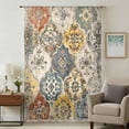 thumbnail image 1 of Vintage Boho Sheer Curtains 72 Inches Long, Chic Farmhouse Neutral Morocco Geometric Light Filering Curtains, Breathable Simi Curtain Privacy Drapes for Living Room Bedroom Window Treatment, 1 of 9