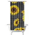 thumbnail image 1 of Vintage Boho Sunflower Shower Curtain for Bathtubs 36x72, Yellow Floral and Butterfly Print with Bees, Quick-Drying Polyester with Hooks, Rustic Country Farmhouse Bloom Bathroom Decor, 1 of 5