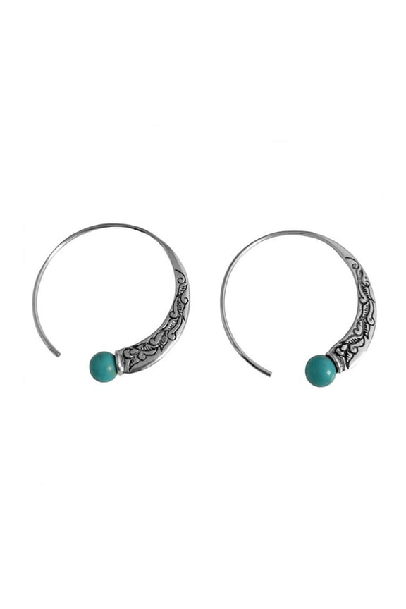 Vintage Boho Turquoise Gemstone Drop Dangle Hooks Earrings Wedding Engagement Earrings for Women Studs Set Big Earrings for Women Fashion Jewelry Hop Earrings Valentines Earrings Statement Earring