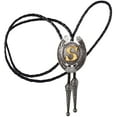 thumbnail image 1 of Vintage Bolo Tie for Men- Initial Letter ABCDMJR to Z Western Cowboy Bolo Tie for Women, 1 of 6