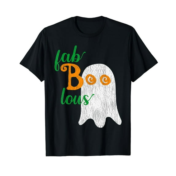 Vintage Boo Faboolous Ghost Boo Crew Team Halloween Costume T-Shirt