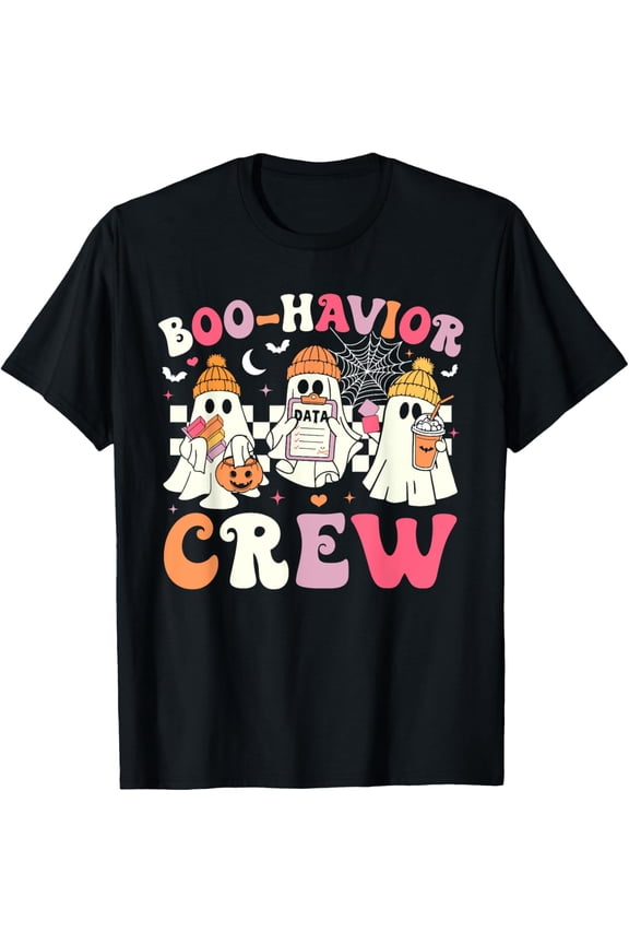 Vintage Boo-Havior Crew Behavior Analyst Halloween Gifts Men Woman T-shirt