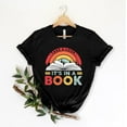 thumbnail image 1 of Vintage Book Lover T-Shirt - It's in a Book - Retro Rainbow, 1 of 2